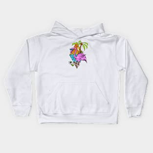 flamingo sunset Kids Hoodie